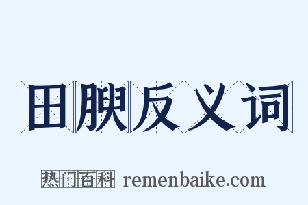 田腴反义词是什么意思的图片